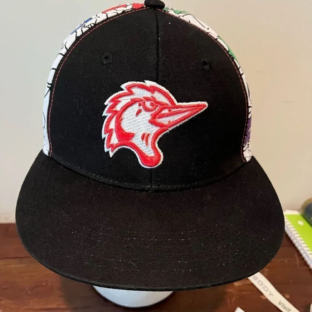 New SGA Fayetteville Woodpeckers MiLB Baseball Snapback Hat Cap Worms Print